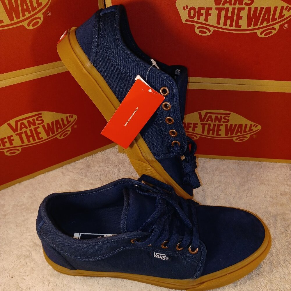 Vans Men's 4.5/Women's 6 Skate Chukka Low Pro Blue Denim/Suede Dark Gum